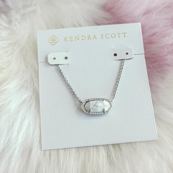 Kendra Scott Jewelry - Silver Elisa White Howlite Pendant Necklace